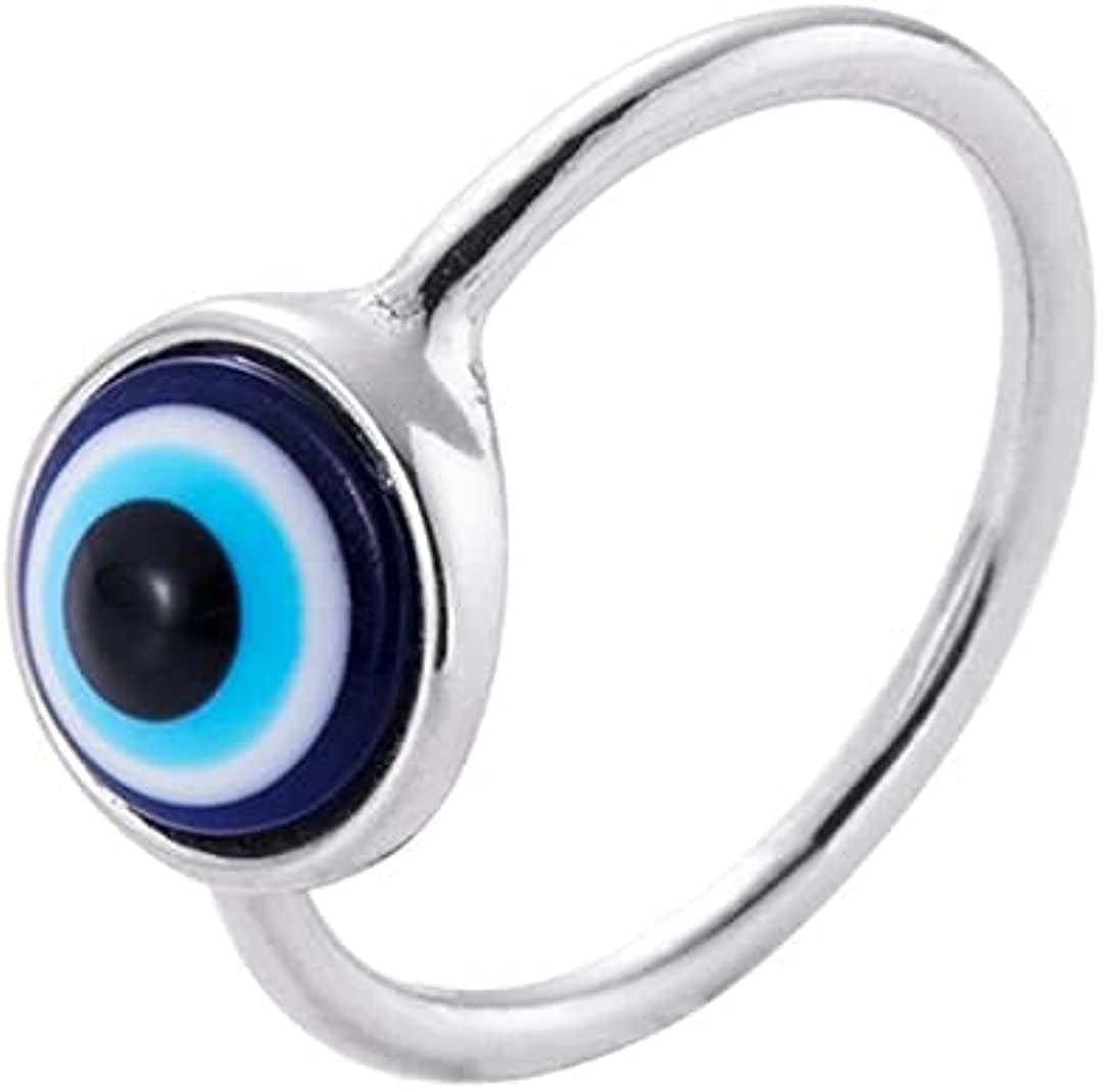 1.5Mm Stainless-Steel Evil Eye Ring