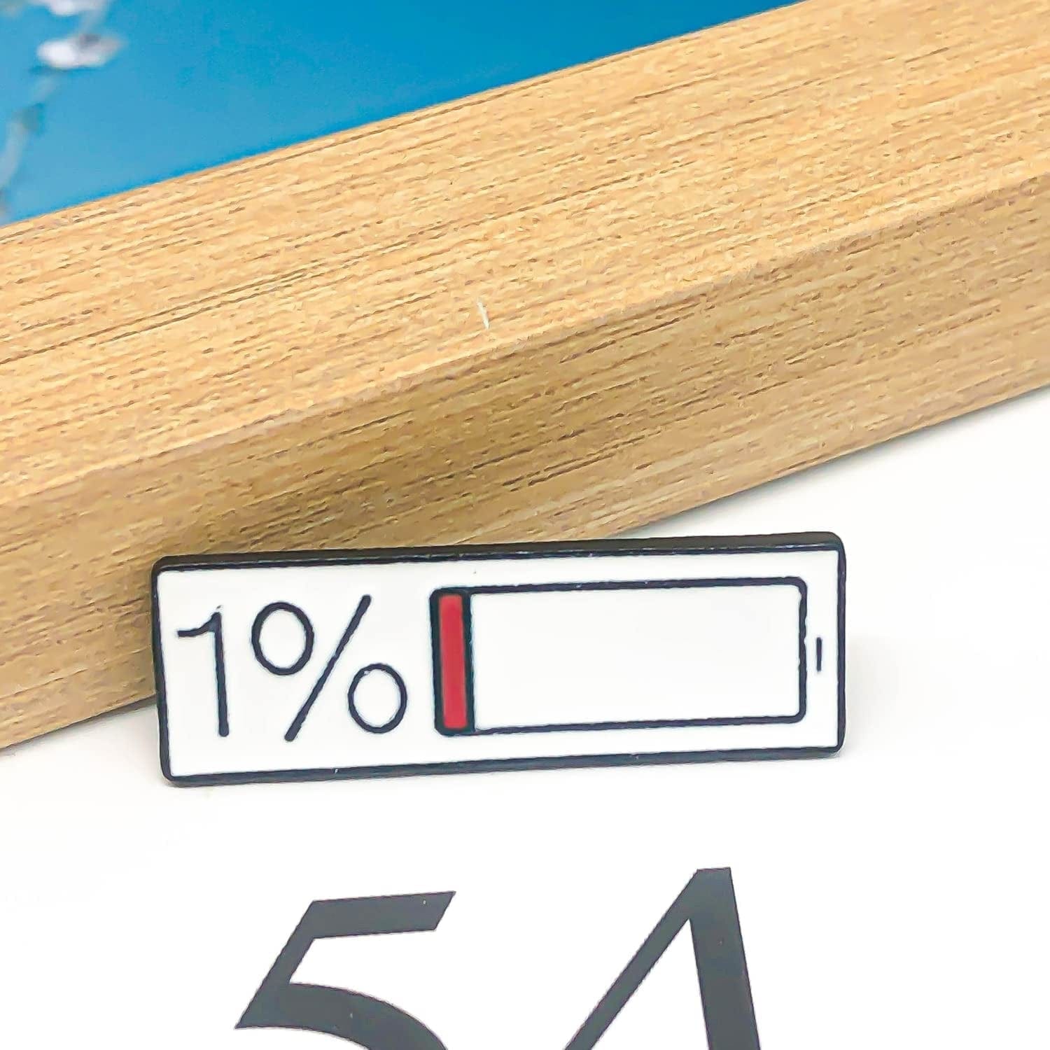 1% Power Display Pin | Anime Pins | Cute Pins | Cool Pins | Funny Pins | Enamel Pins | Lapel Pin for Backpacks, Women, Collection and Display | 1.18 Inch