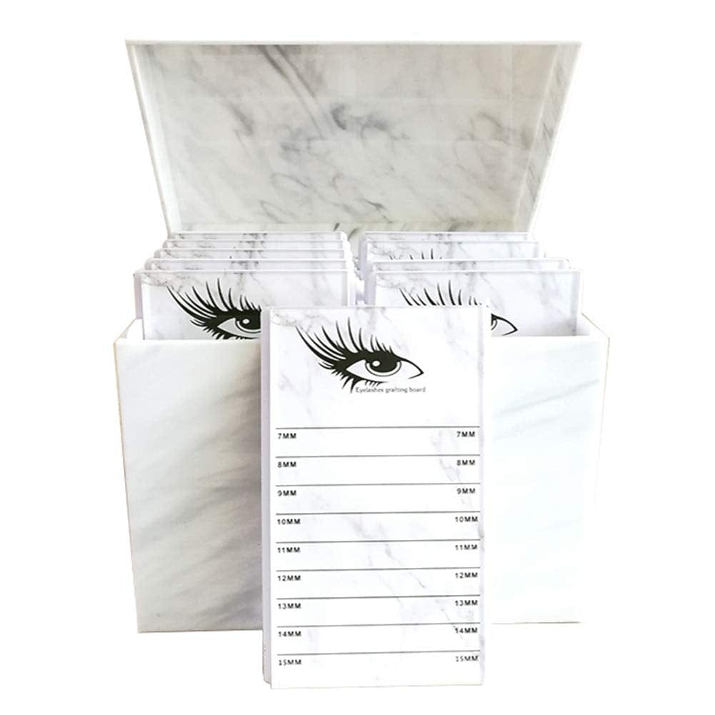 10 Layers Acrylic Eyelash Storage Box,Eyelash Holder Extension Tool,Makeup Organizer False Eyelashes Glue Pallet Holder, Grafting Eye Lashes Close-Packed Display with 10 Pallets (Marble) Health & Beauty > Personal Care > Cosmetics > Cosmetic Tools > Makeup Tools Sisiter