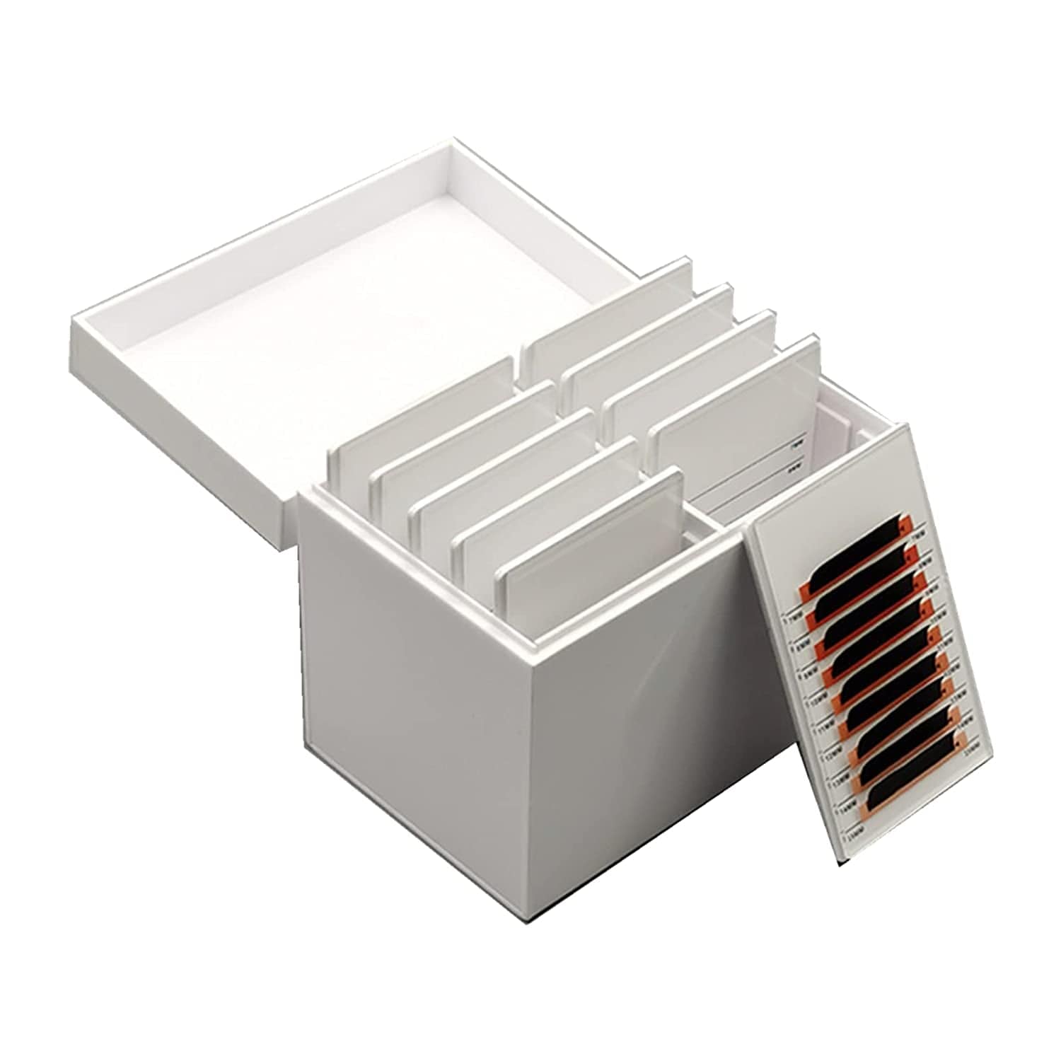 10 Layers Acrylic Eyelash Storage Box,Eyelash Holder Extension Tool,Makeup Organizer False Eyelashes Glue Pallet Holder, Grafting Eye Lashes Close-Packed Display with 10 Pallets (Marble) Health & Beauty > Personal Care > Cosmetics > Cosmetic Tools > Makeup Tools Sisiter White
