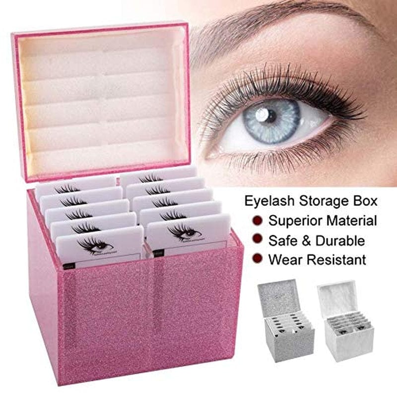 10 Layers Acrylic Eyelash Storage Box, Grafting Eye Lashes Extension Close-Packed Display, Makeup Organizer False Eyelashes Glue Pallet Holder, Eyelash Box Extension Tool (Pink) Health & Beauty > Personal Care > Cosmetics > Cosmetic Tools > Makeup Tools Sisiter