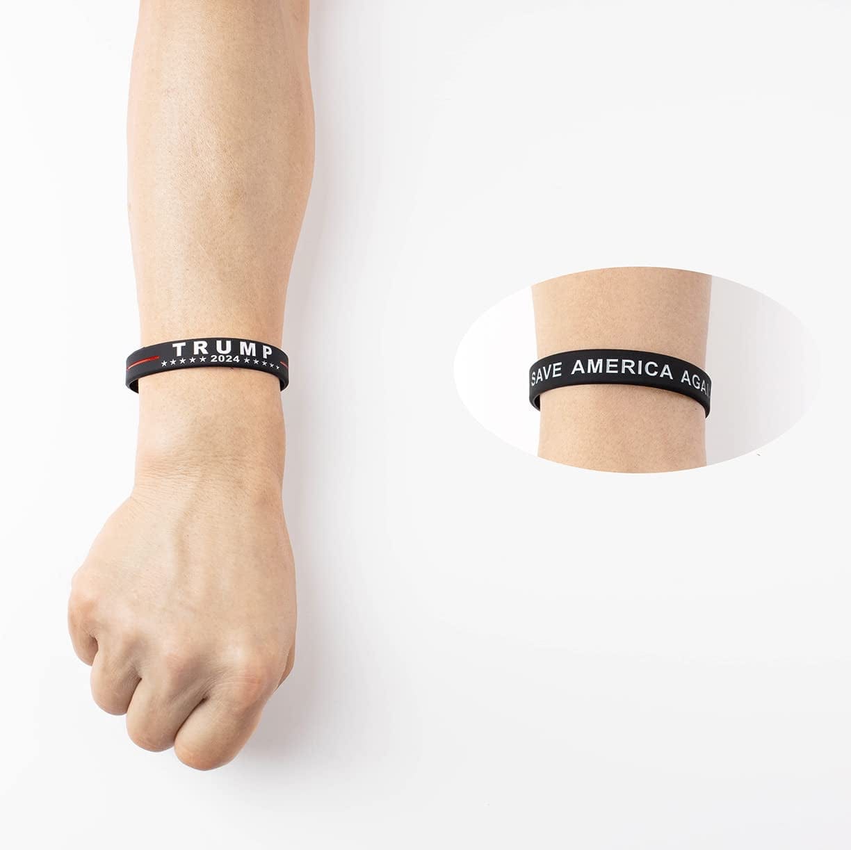 10 Pack Trump 2024 save America Again Bracelets Donald Trump Wristband MAGA Patriots Gifts Apparel & Accessories > Jewelry > Bracelets Lymhy