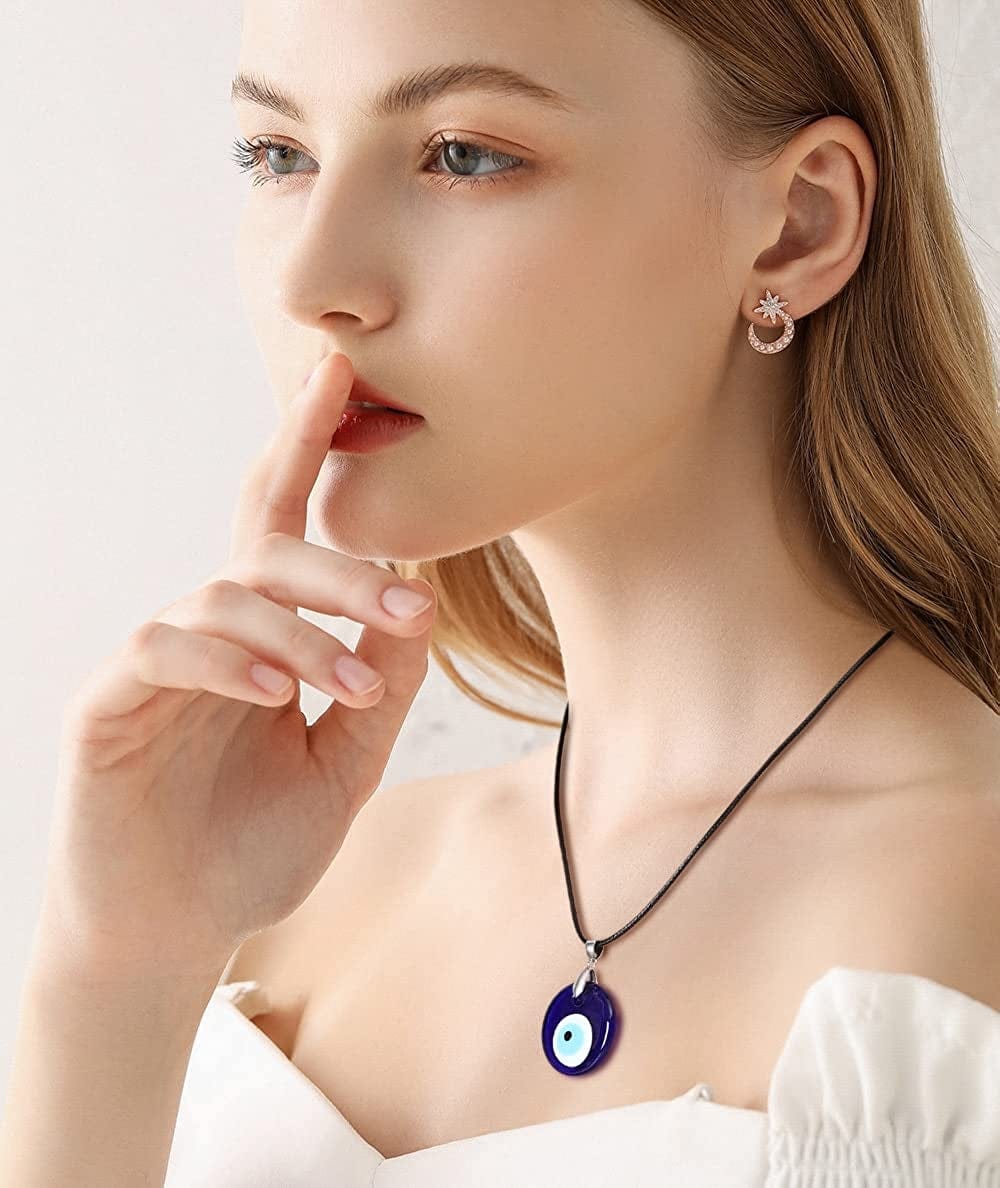 10 Pcs Crystal Necklace Healing Amethyst Crystals Carnelian Chakra Necklaces Evil Eye Necklace Vintage Hippie Wiccan Boho Rose Quartz Obsidian Moon Sun Jewelry Heart Gemstone Aventurine Turquoise Pendant for Women Wholesale