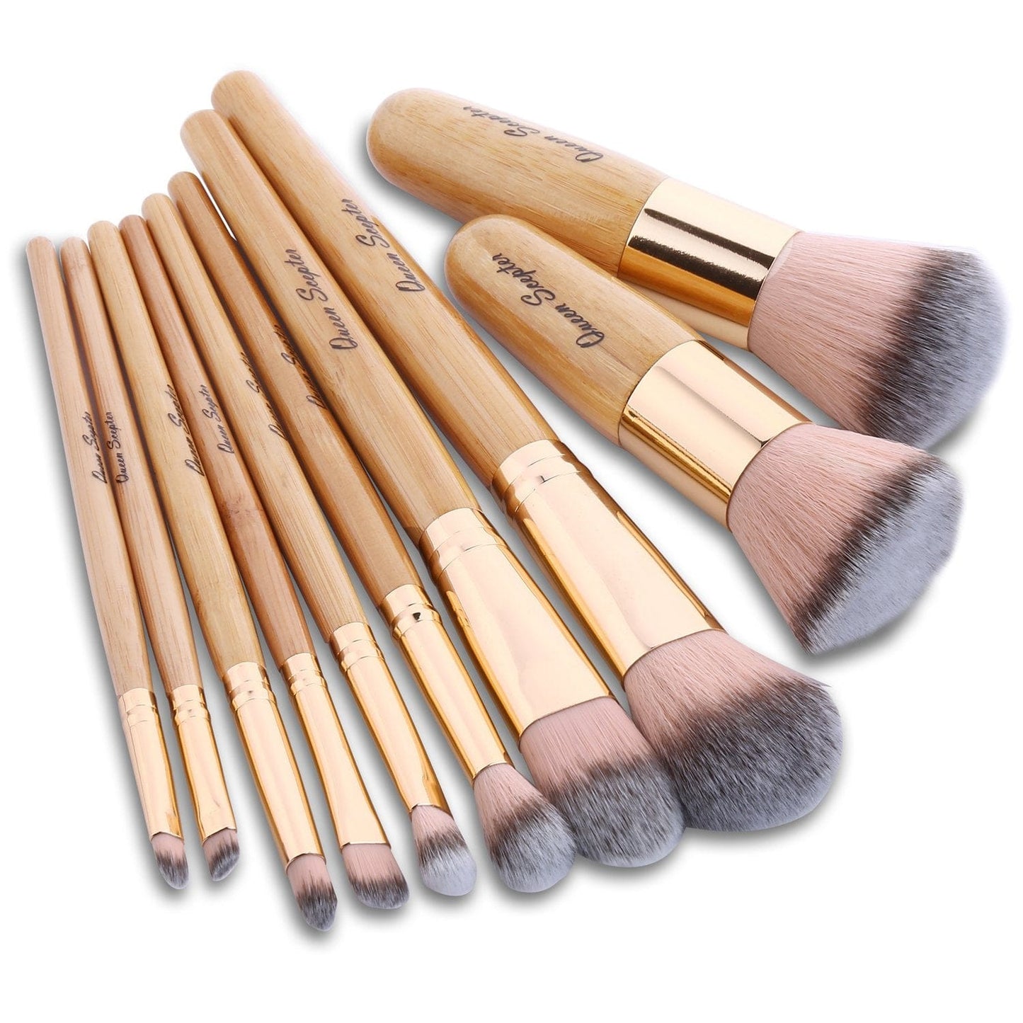 10 Pcs Makeup Brush Set Professional Bamboo Handle Make up Brush Foundation Powder Eyebrow Eyeshadow Eyebrow Concealer Lip Brushes Kits Cosmetic Tools with Colorful Artificial Leather Bag Health & Beauty > Personal Care > Cosmetics > Cosmetic Tools > Makeup Tools Queen Scepter