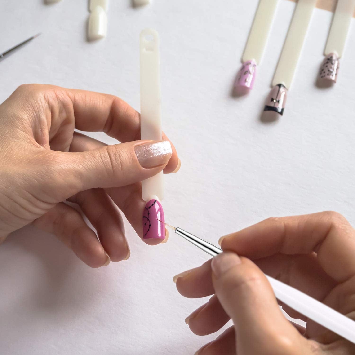 10 Pieces Acrylic Powder Holder, Includes 3 Pieces Stainless Steel Acrylic Liquid Cup Holder Nail Powder Container with Lid and 7 Pieces Nail Design Brushes Cosmetic Makeup Tools for DIY Nail Design Health & Beauty > Personal Care > Cosmetics > Cosmetic Tools > Nail Tools Maitys