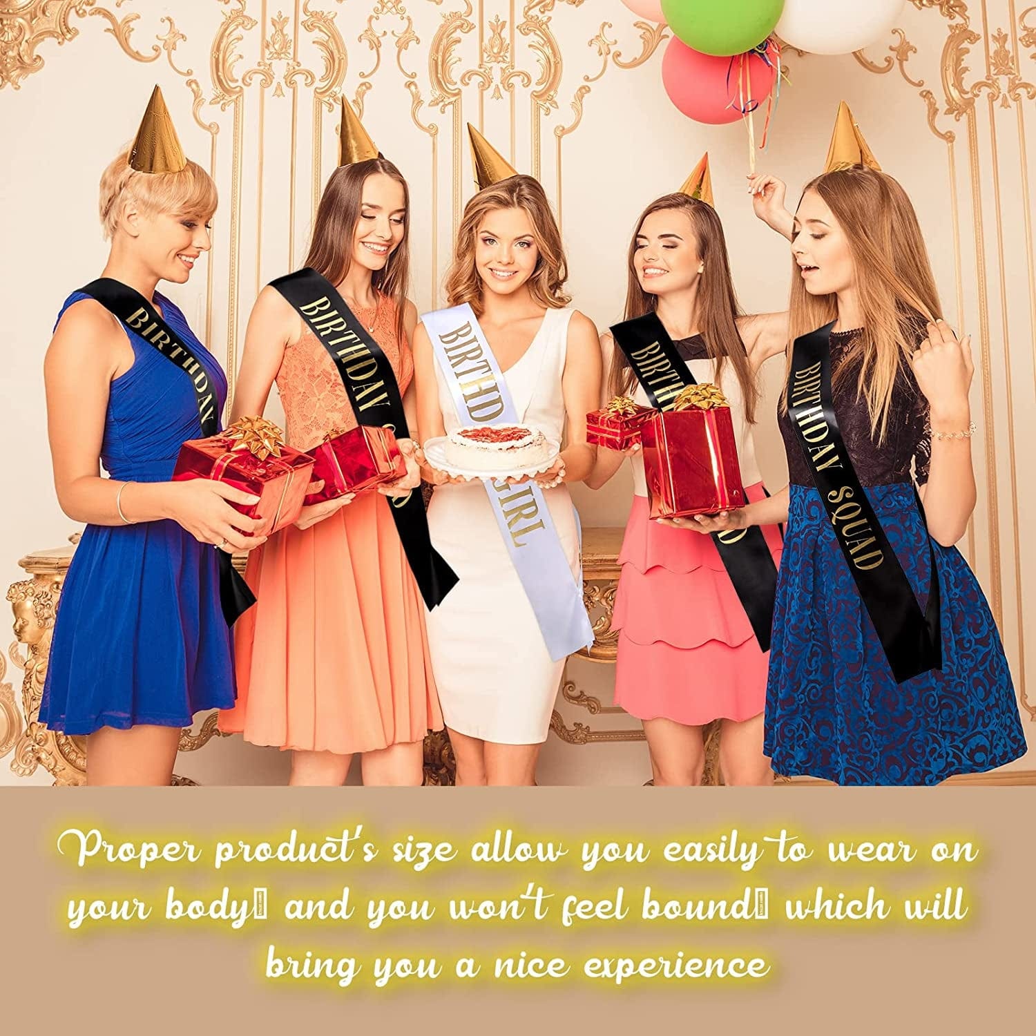 10 Pieces Birthday Gift Sash Set Black and Gold Birthday Squad Sash White and Gold Birthday Girl Sash for Women Funny Party Favors Decorations for Sweet 16 18Th 21St 25Th 30Th 40Th 50Th or Other Bday Apparel & Accessories > Clothing Accessories > Sashes Weewooday