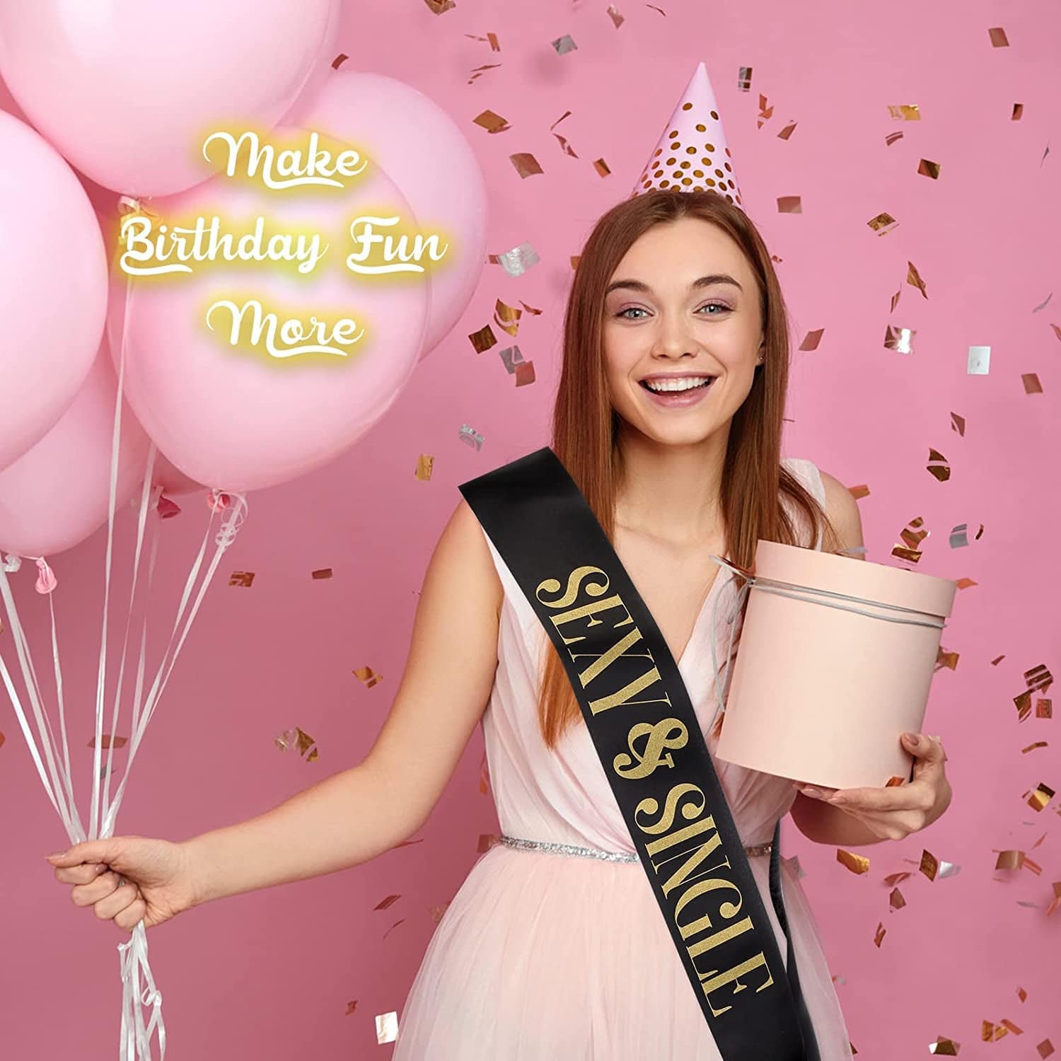 10 Pieces Birthday Sash for Women Birthday Party Supplies Happy Birthday Sash for Girls Birthday Queen Sash Gold Birthday Party Favors, 2 Colors (Black, White) Apparel & Accessories > Clothing Accessories > Sashes Weewooday