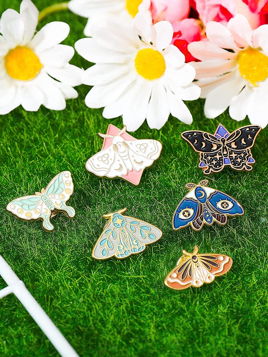 10 Pieces Butterfly Enamel Pins Set Cute Enamel Backpacks Pins Cool Horror Enamel Lapel Pins Brooches Enamel Butterfly Pins Lapel Pins for Steampunk Badge Jewelry for Women