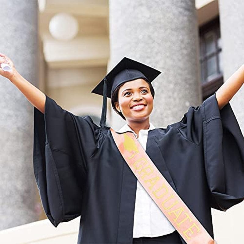 10 Pieces Graduate Sash Unisex Satin Sash for Graduation Party Supplies (White Gold) Apparel & Accessories > Clothing Accessories > Sashes Maxdot