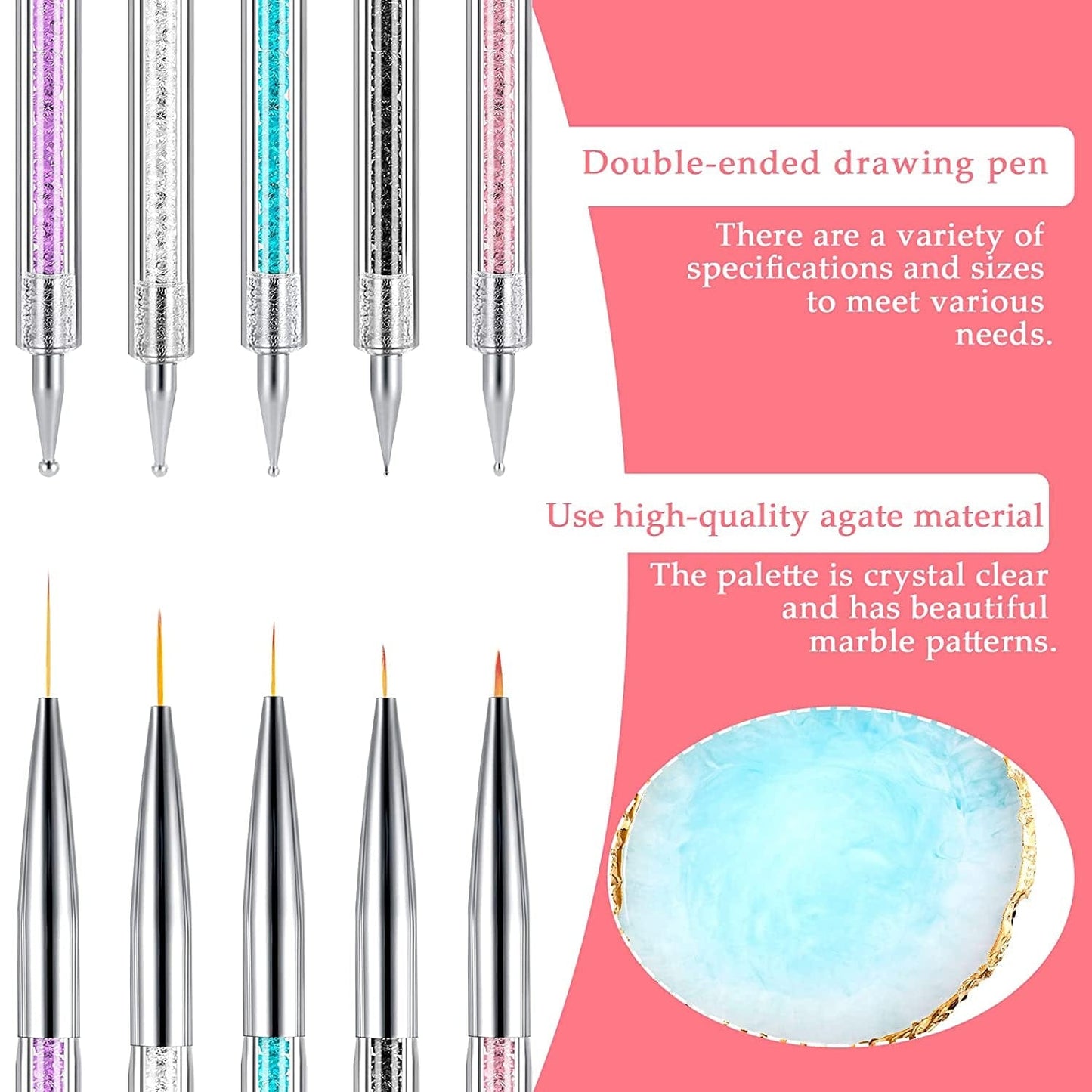 10 Pieces Resin Nail Palettes Nail Art Palette Polish Color Mixing Plate Golden Edge Makeup Display Board Nail Holder Display Cosmetic Mixing Tools (Round Shape) Health & Beauty > Personal Care > Cosmetics > Cosmetic Tools > Nail Tools Maitys