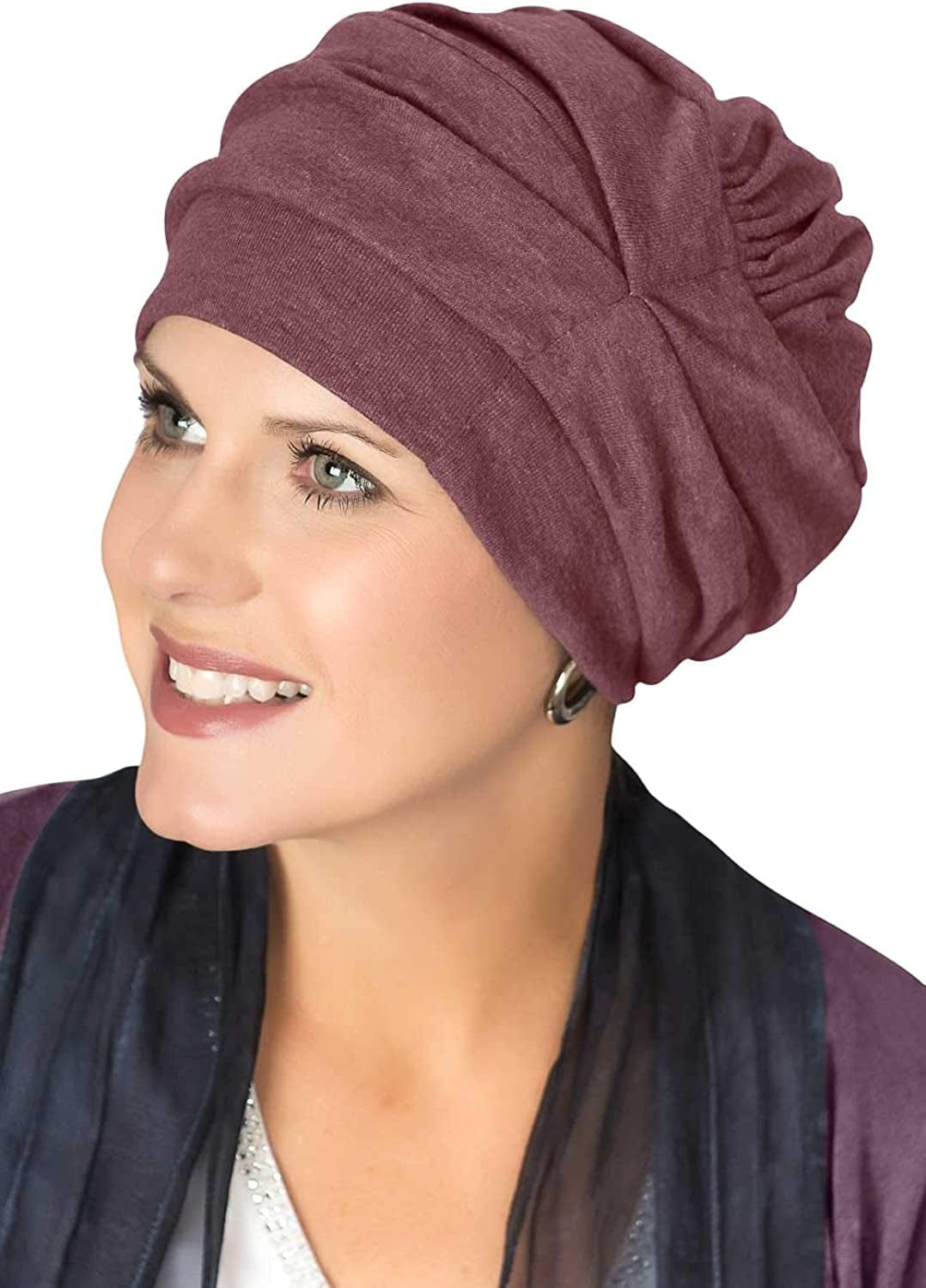 100% Cotton Trinity Turbans - 3 Way Headcovering Apparel & Accessories > Clothing Accessories > Headwear Headcovers Unlimited Raisin One Size