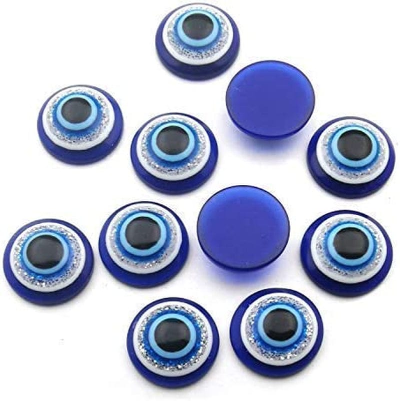 100 Mix Color 12Mm round Flat Back Resin Cabochon Cameo Faux Druzy Cabochons Mermaid Deco for Jewelry Making Setting Bezel Tray Pendant Charms (M248) 10283-120