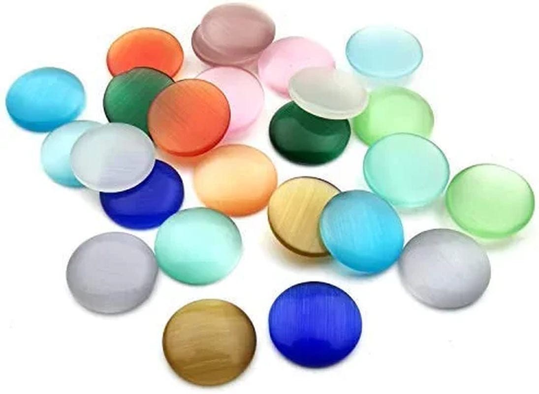 100 Mix Color 12Mm round Flat Back Resin Cabochon Cameo Faux Druzy Cabochons Mermaid Deco for Jewelry Making Setting Bezel Tray Pendant Charms (M248) M269-60