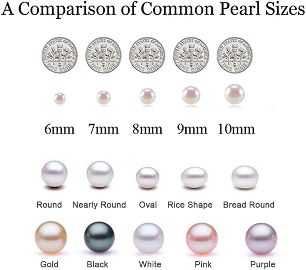 100% Natural Freshwater Pearl Jewelry Sets for Women Fashion 925 Sterling Silver Earrings&Pendant Wedding Jewelry