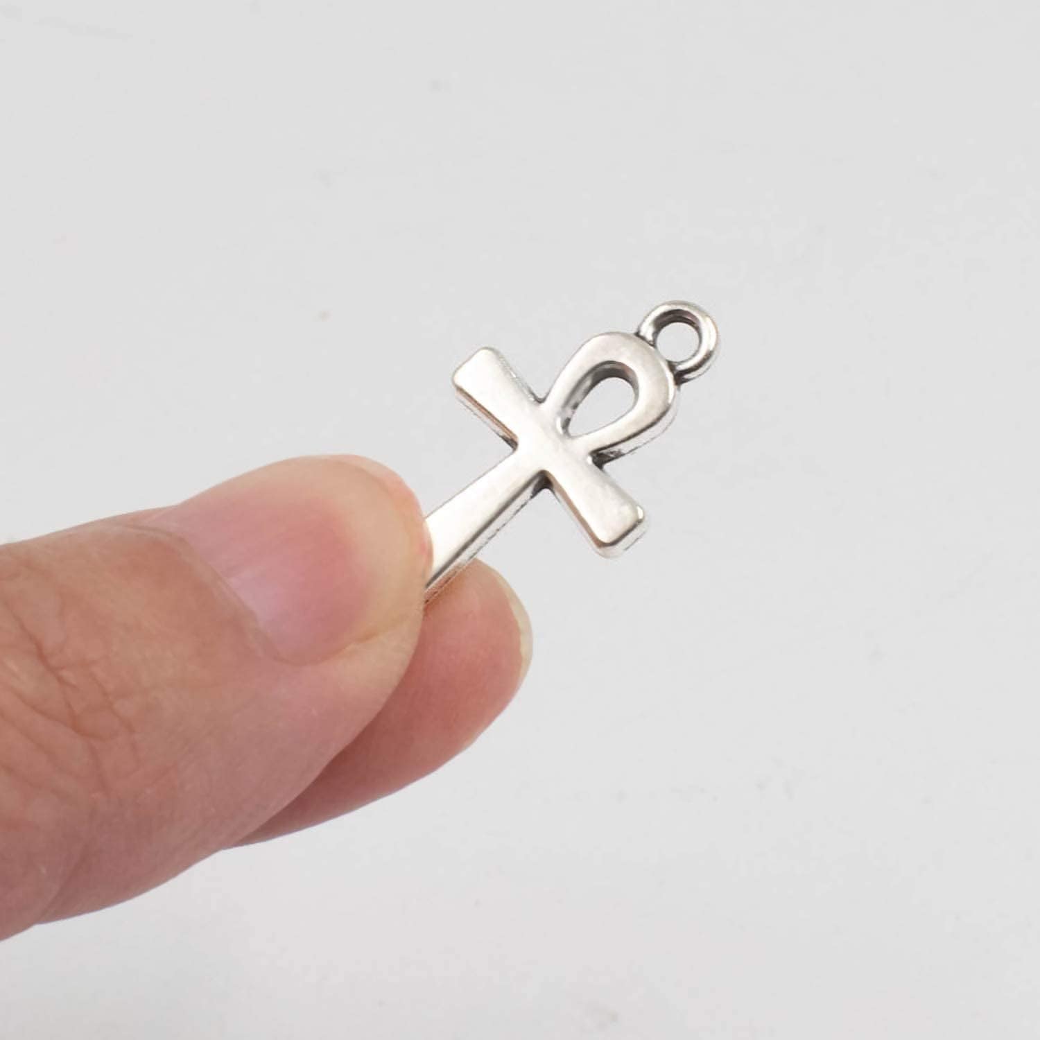 , 100 Pack Antique Pandant Creative Cross Alloy Charms Pendants Bulk for Bracelet Necklace Jewelry Making Silver
