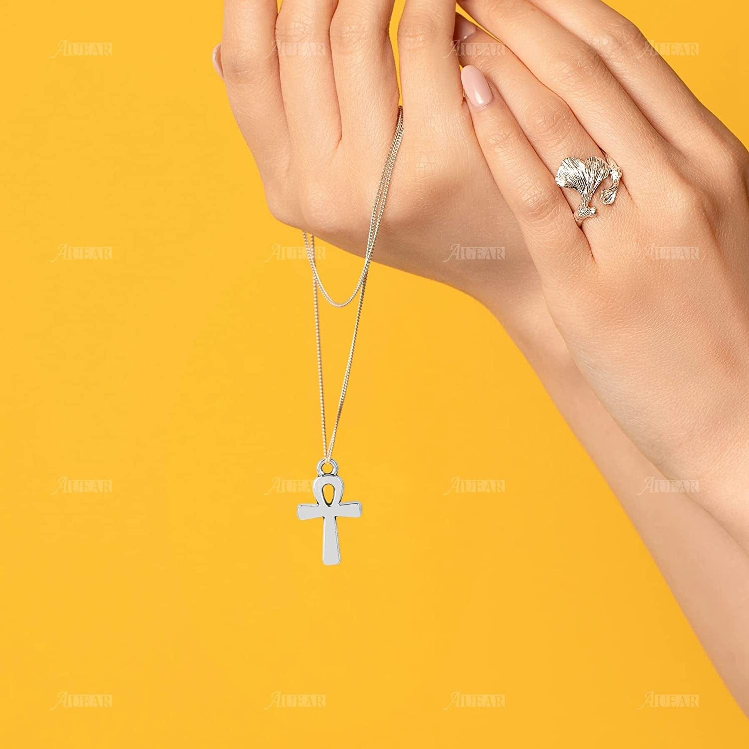 , 100 Pack Antique Pandant Creative Cross Alloy Charms Pendants Bulk for Bracelet Necklace Jewelry Making Silver