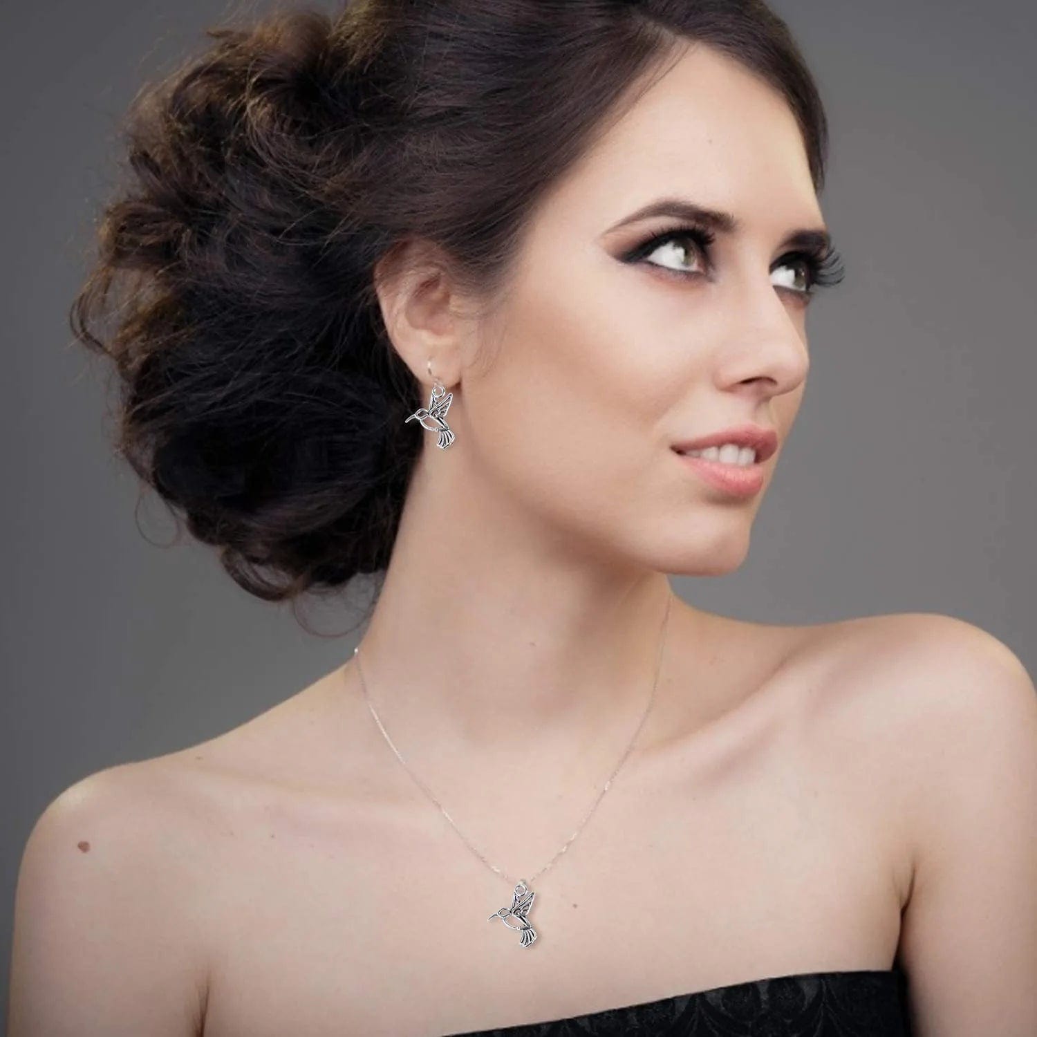 , 100 Pack Antique Silver Small Hummingbird Charms Tiny Pendant Bulk for Jewelry Making Bracelets