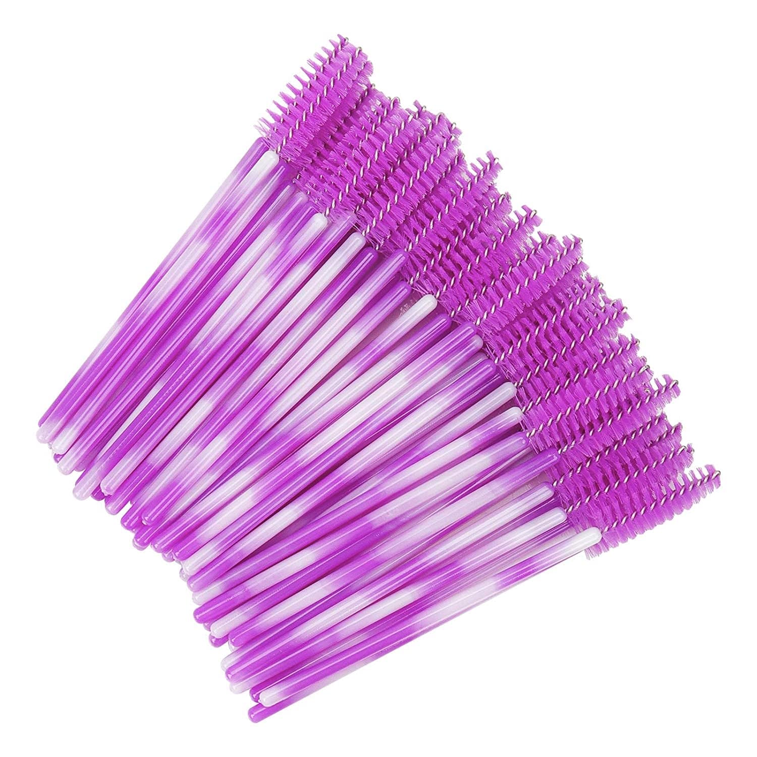 100 Pack Mascara Wands Disposable Eyelash Brushes for Eye Lash Extensions Makeup Brush Applicators One-Off Use Cosmetic Tool (Purple, 100) Health & Beauty > Personal Care > Cosmetics > Cosmetic Tools > Makeup Tools myaokue-up Purple Red 100