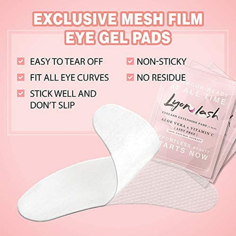 100 Pairs Eyelash Extension under Eye Gel Pads by Lyon Lash - Lint Free with Aloe Vera Hydrogel Eye Patches, Premium Eyelash Extension Supplies & Beauty Tools, Fit Most Eye Shape, Stick Well Health & Beauty > Personal Care > Cosmetics > Cosmetic Tools > Skin Care Tools Lyon lash