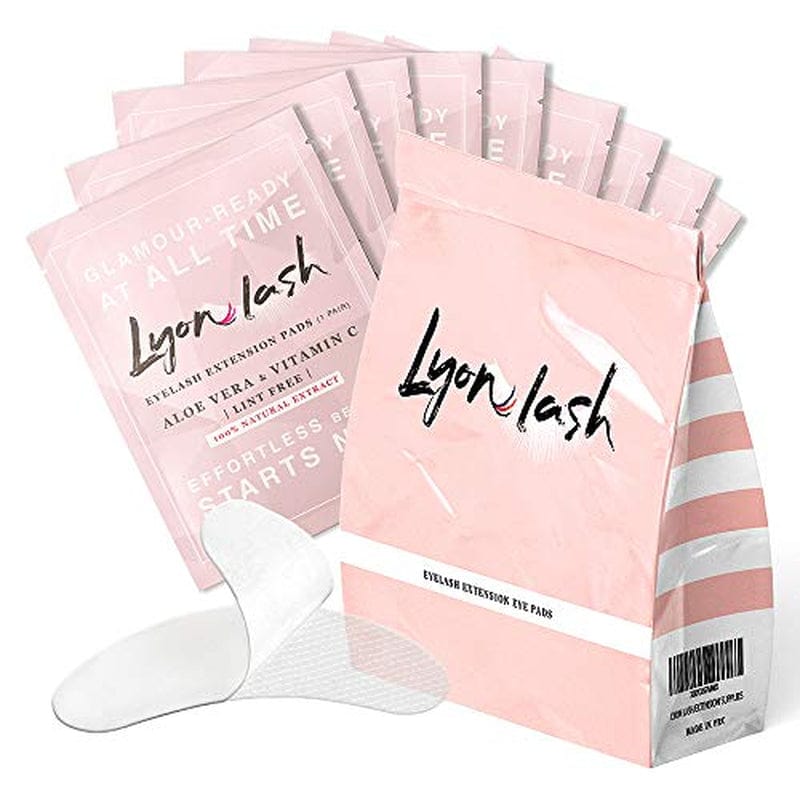 100 Pairs Eyelash Extension under Eye Gel Pads by Lyon Lash - Lint Free with Aloe Vera Hydrogel Eye Patches, Premium Eyelash Extension Supplies & Beauty Tools, Fit Most Eye Shape, Stick Well Health & Beauty > Personal Care > Cosmetics > Cosmetic Tools > Skin Care Tools Lyon lash