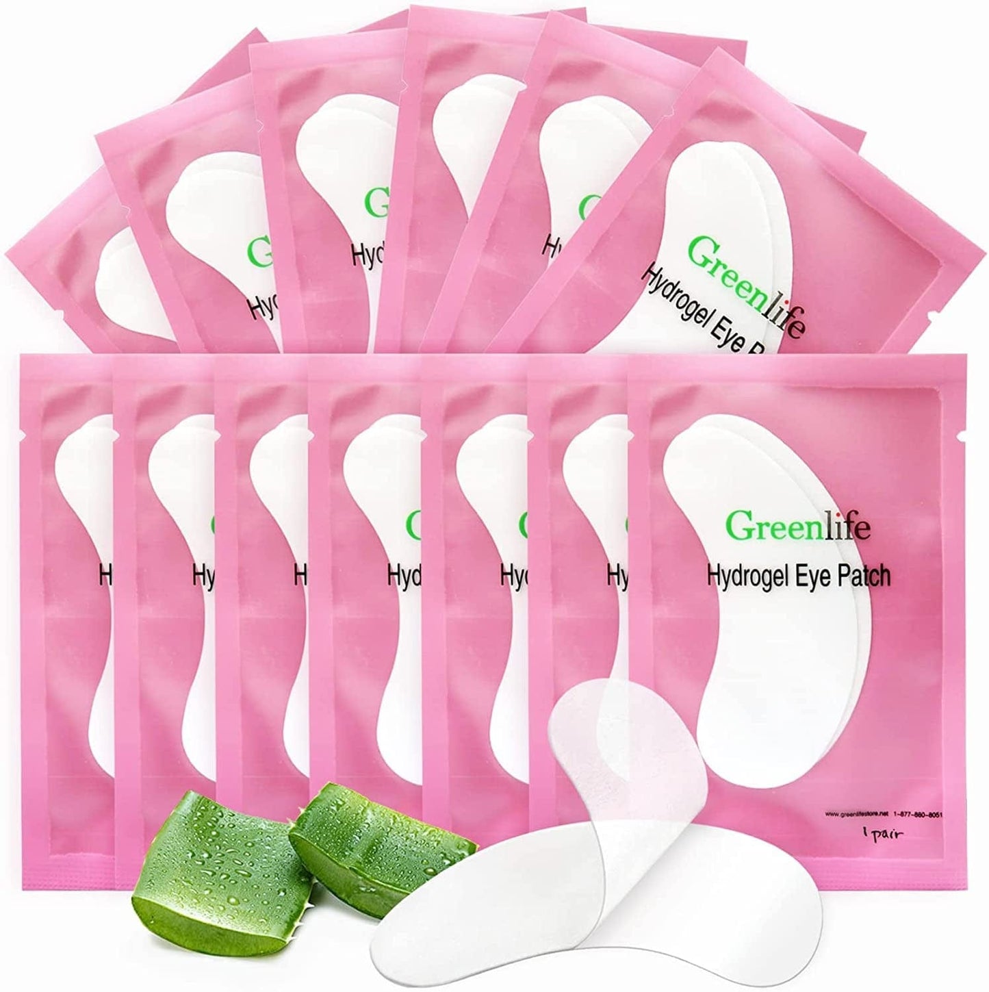 100 Pairs Greenlife 100% Natural Eyelash Extension under Eye Gel Pads Patches Kit Collagen Aloe Vera Hydrogel Eye Patches Eyelash Extension Supplies Tools, Lash Extension Supplies, Lash Tech Supplies Health & Beauty > Personal Care > Cosmetics > Cosmetic Tools > Skin Care Tools GreenLife 100 Pair (Pack of 1)