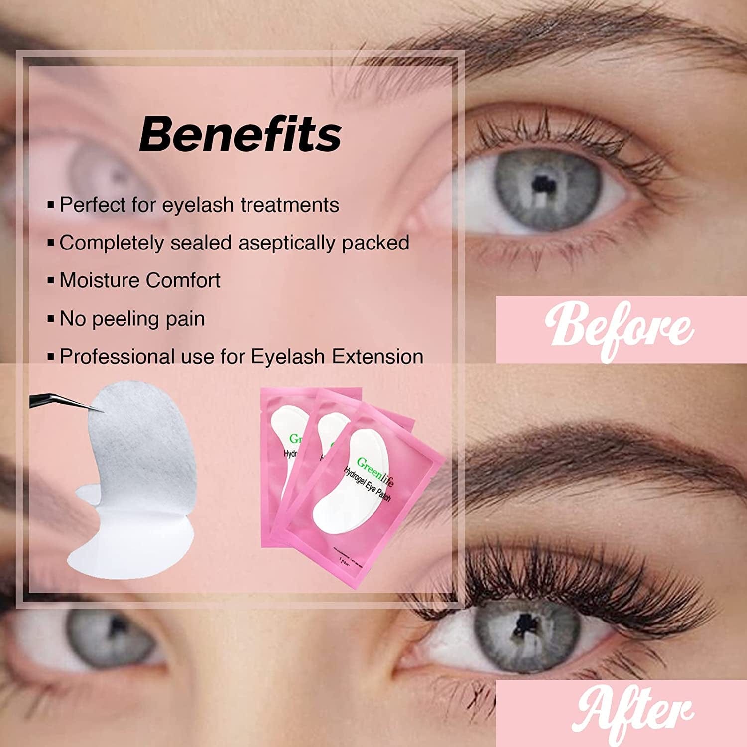 100 Pairs Greenlife 100% Natural Eyelash Extension under Eye Gel Pads Patches Kit Collagen Aloe Vera Hydrogel Eye Patches Eyelash Extension Supplies Tools, Lash Extension Supplies, Lash Tech Supplies Health & Beauty > Personal Care > Cosmetics > Cosmetic Tools > Skin Care Tools GreenLife