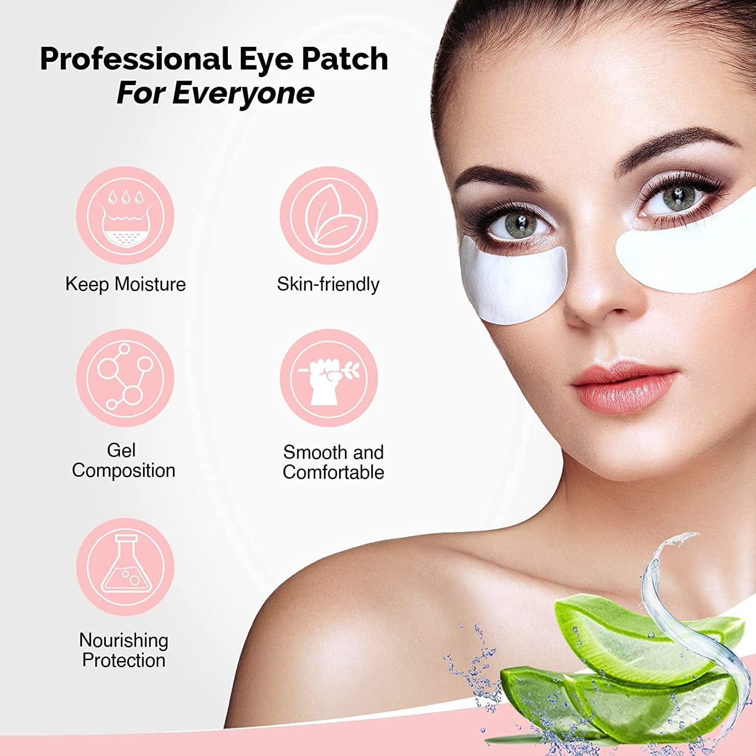 100 Pairs Greenlife 100% Natural Eyelash Extension under Eye Gel Pads Patches Kit Collagen Aloe Vera Hydrogel Eye Patches Eyelash Extension Supplies Tools, Lash Extension Supplies, Lash Tech Supplies Health & Beauty > Personal Care > Cosmetics > Cosmetic Tools > Skin Care Tools GreenLife