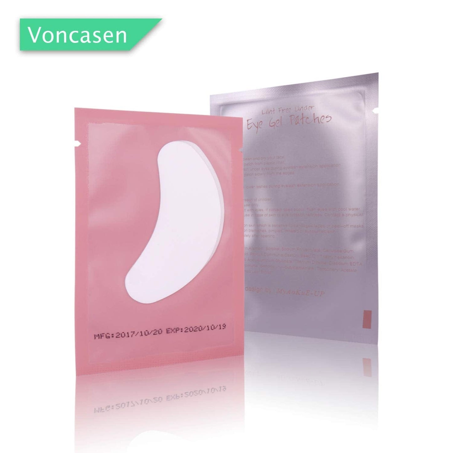 100 Pairs Set Gel Pads for Eyelash Extensions, Comfy and Cool under Eye Pads for Eyelash Extensions Eye Patches Beauty Tool Health & Beauty > Personal Care > Cosmetics > Cosmetic Tools > Skin Care Tools Voncasen