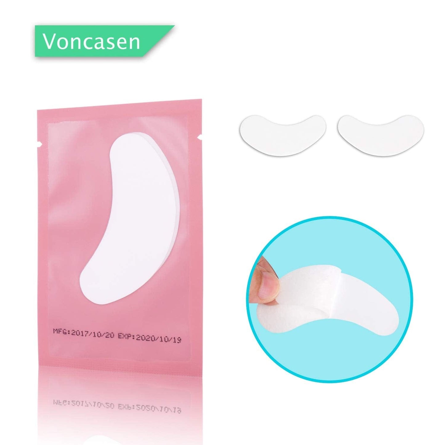 100 Pairs Set Gel Pads for Eyelash Extensions, Comfy and Cool under Eye Pads for Eyelash Extensions Eye Patches Beauty Tool Health & Beauty > Personal Care > Cosmetics > Cosmetic Tools > Skin Care Tools Voncasen