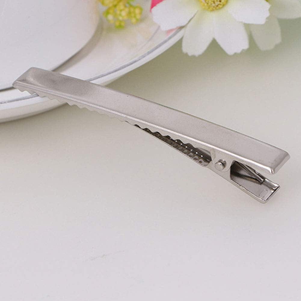 100 Pcs 3.1 Inch Silver DIY Hair Clips - Metal Alligator Clip for Hair Care Styling Tools, Arts & Crafts Projects, Women Styling Health & Beauty > Personal Care > Hair Care Teensery
