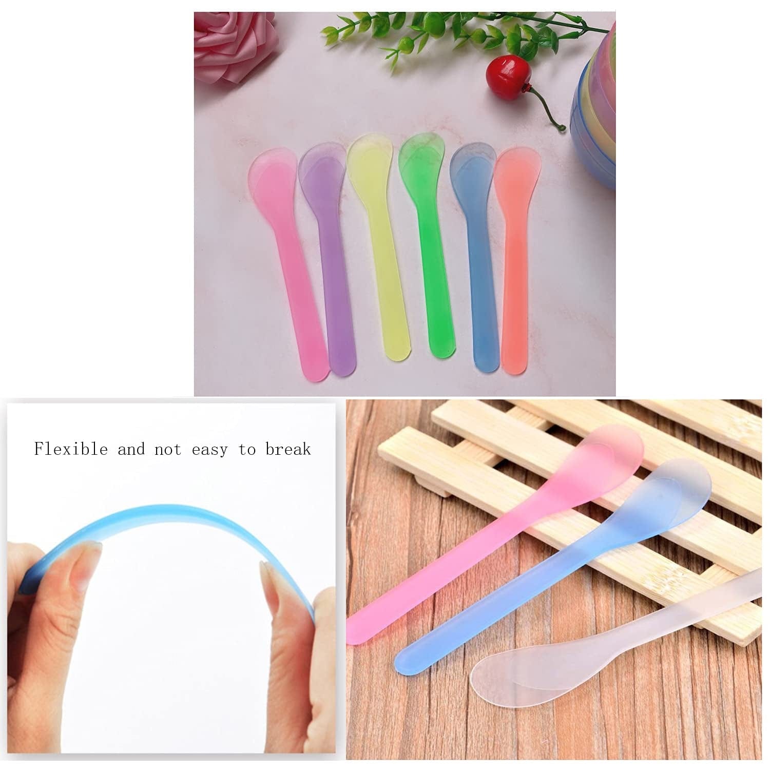 100 Pcs 5 Inch Makeup Tools Spoon,Cosmetic Spatulas, for Facial Care, Mixed Pcs Health & Beauty > Personal Care > Cosmetics > Cosmetic Tools > Skin Care Tools WANBAO