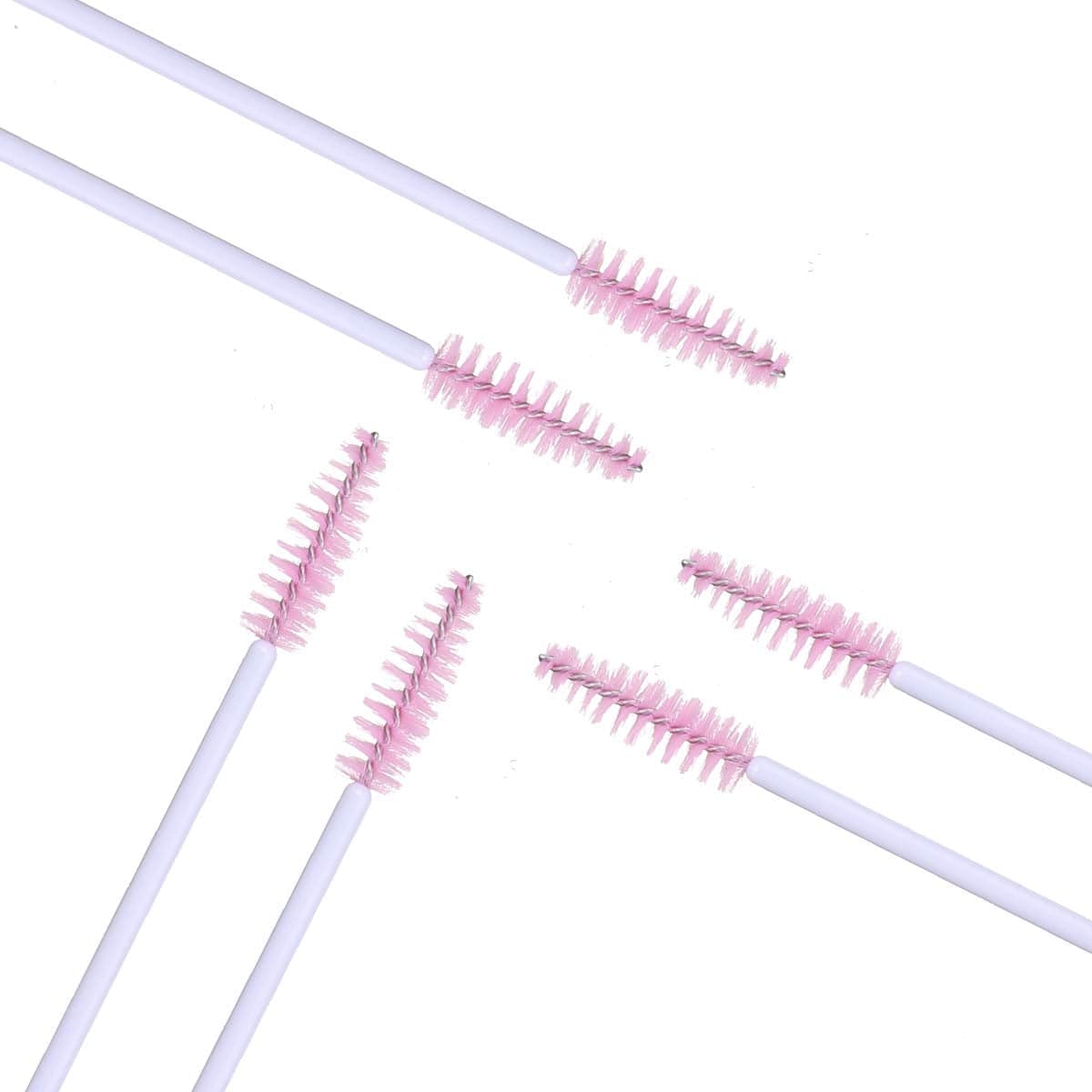 100 PCS Mascara Brushes Disposable Eyelash Brushes Eye Lash Eyebrow Applicator Cosmetic Makeup Brush Tool (White-Pink) Health & Beauty > Personal Care > Cosmetics > Cosmetic Tools > Makeup Tools Elisel