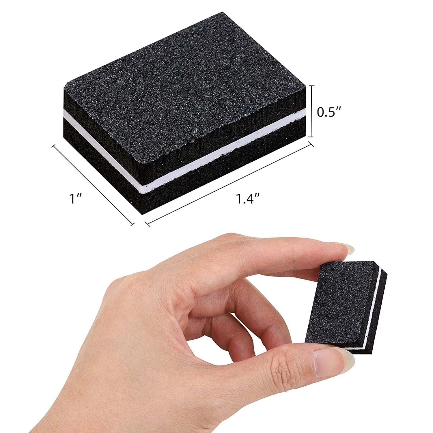 100 Pcs Mini Buffers for Nails 180/100 Grit Buffer for Acrylic Nails for Nail Care(Black) Health & Beauty > Personal Care > Cosmetics > Cosmetic Tools > Nail Tools acDesign
