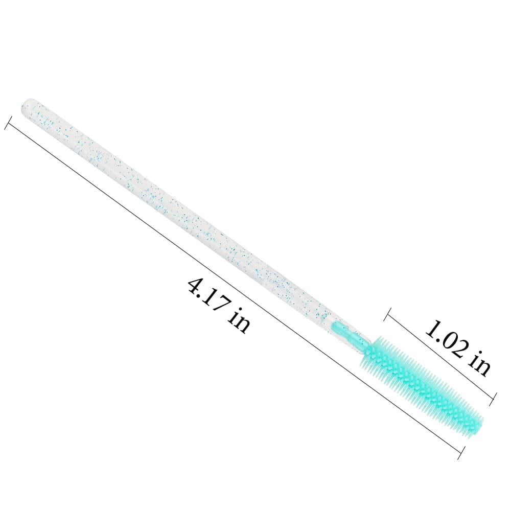 100 Pcs Silicone Mascara Wands Disposable Eyelash Brushes for Extensions Lash Applicators Makeup Tool Kit (Crystal Blue/ Mint Green) Health & Beauty > Personal Care > Cosmetics > Cosmetic Tools > Makeup Tools Mekupeu