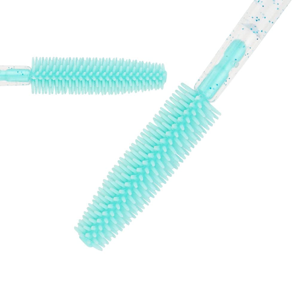100 Pcs Silicone Mascara Wands Disposable Eyelash Brushes for Extensions Lash Applicators Makeup Tool Kit (Crystal Blue/ Mint Green) Health & Beauty > Personal Care > Cosmetics > Cosmetic Tools > Makeup Tools Mekupeu