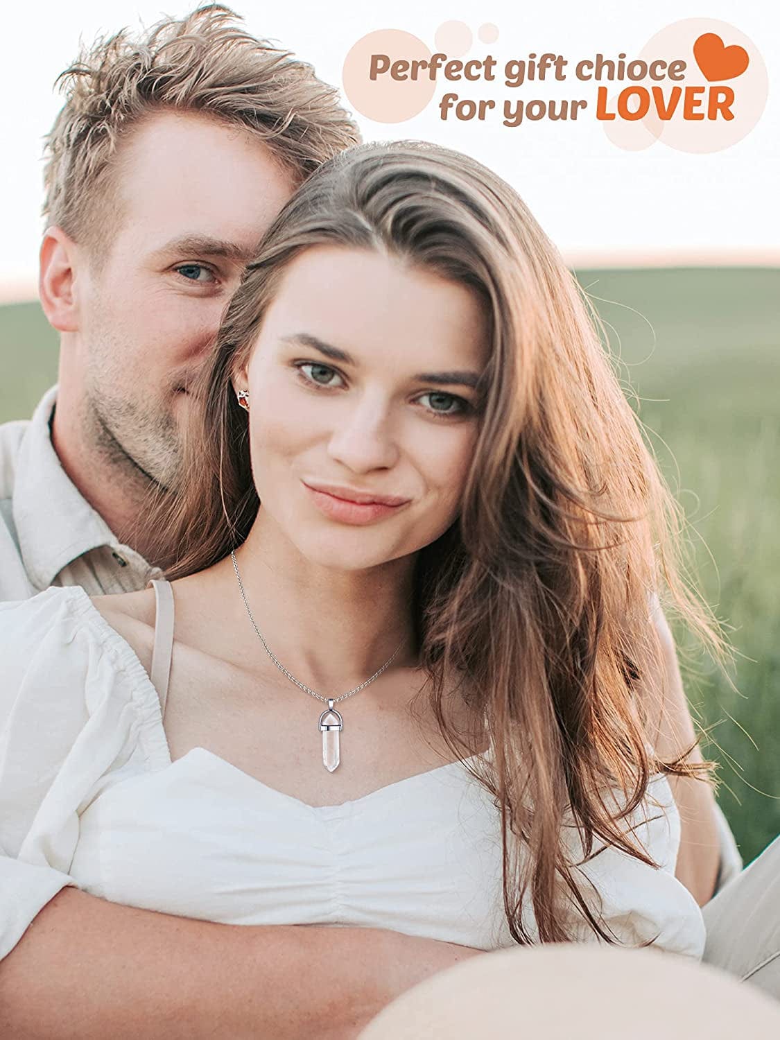 100 Pieces Hexagonal Chakra Crystal Pendant DIY Pendant Gemstone Healing Pointed Stone Beads for Necklace Earrings Bracelet Jewelry Making