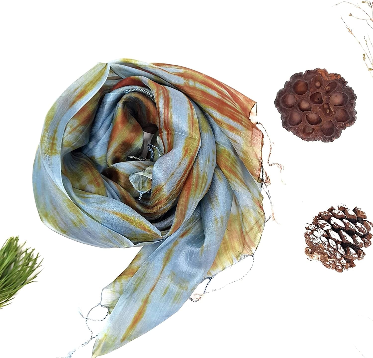 100% Pure Silk Scarf Woman'S Scarves Shawl Wrap Hand Painted Silk Scarf Apparel & Accessories > Clothing Accessories > Scarves & Shawls Millie & Boo
