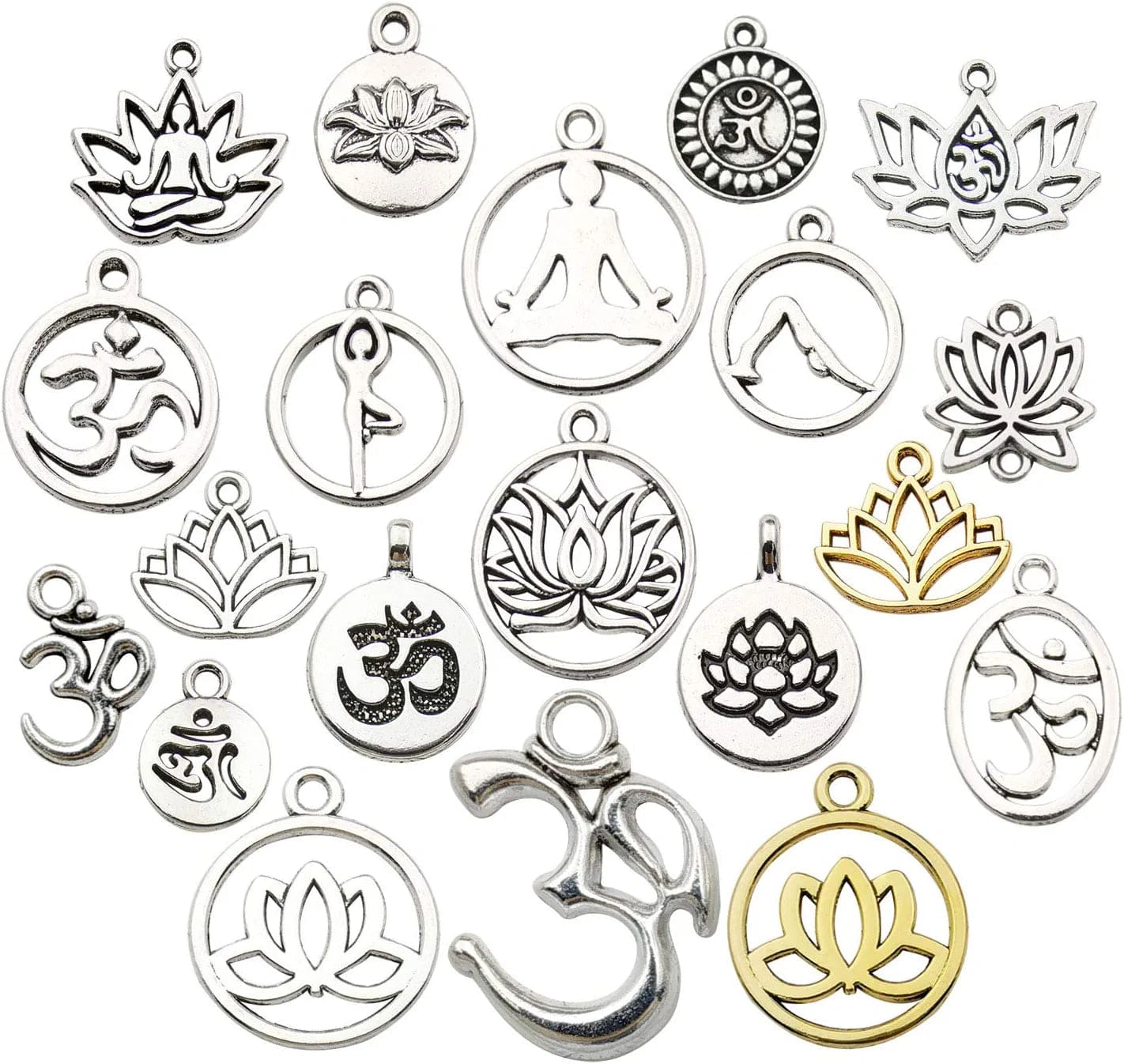 100G(80Pcs) Craft Supplies Antique Silver Animals Cat Dog Pet Charms Pendants for Crafting, Jewelry Findings Making Accessory for DIY Necklace Bracelet (M293) M294