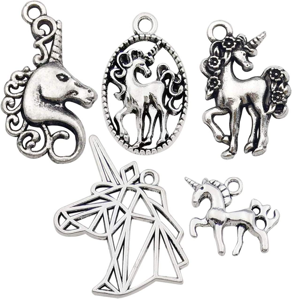 100G(80Pcs) Craft Supplies Antique Silver Animals Cat Dog Pet Charms Pendants for Crafting, Jewelry Findings Making Accessory for DIY Necklace Bracelet (M293) M314
