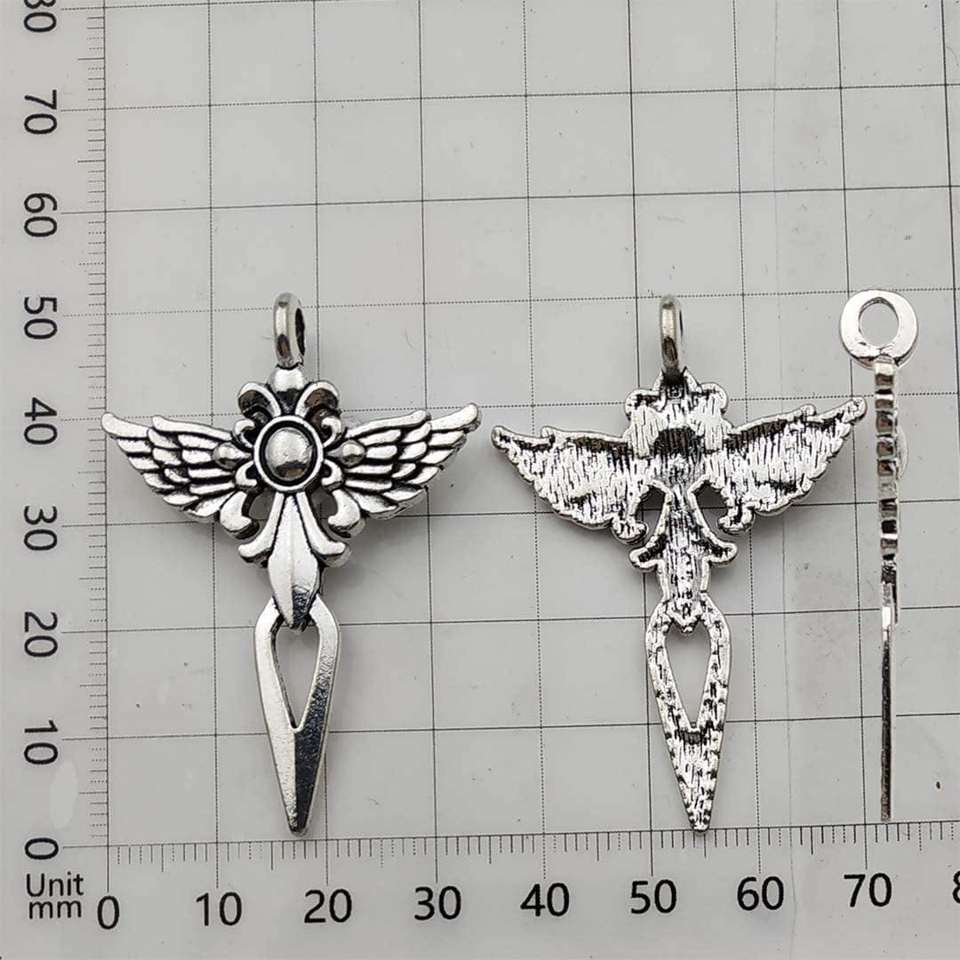 100G Big Cross Pendants Collection - Antique Bronze Silver Sword Holy Angel Jesus Peace Cross Crucifix Metal Charms for Jewelry Making DIY Findings (HM23)