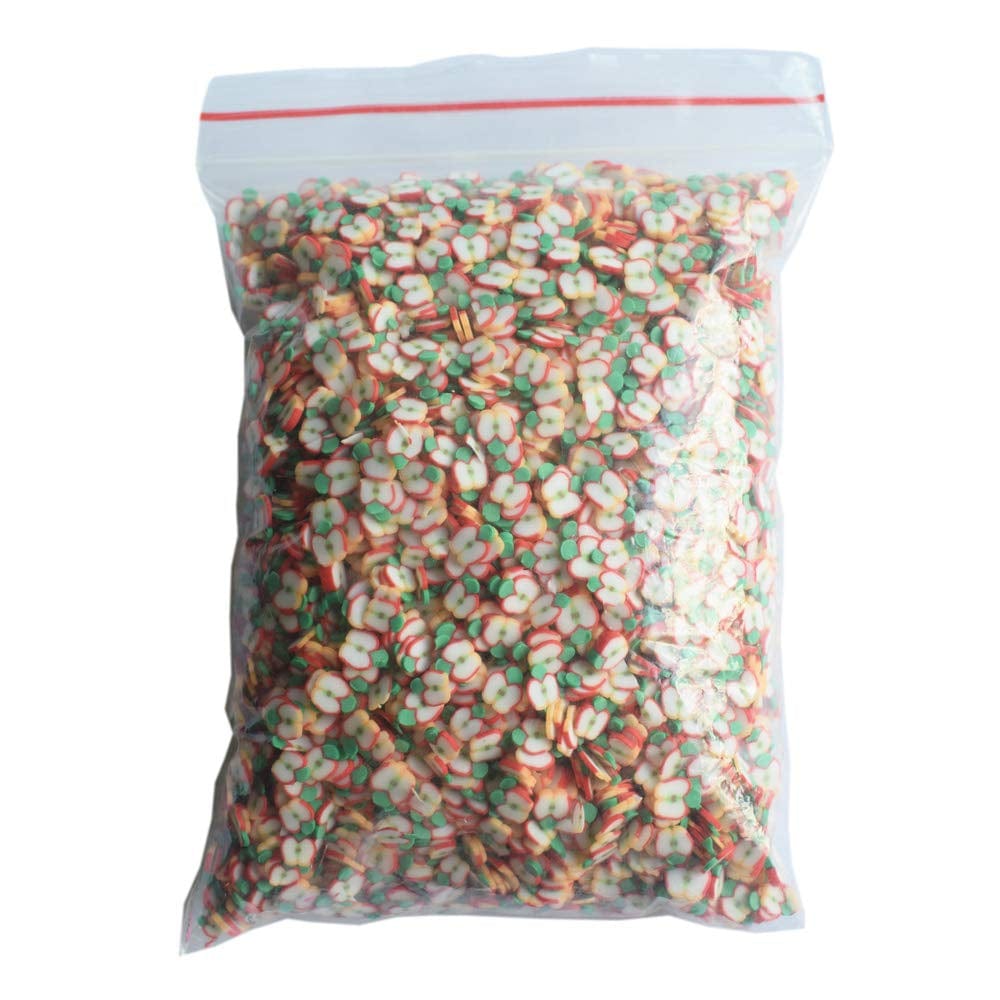 100Gram/Bag Polymer Clay Yellow Green Lemon Fruit Slices 5Mm Diameter DIY Nail Art Decorations Sticker Mixed Tools Supplies Health & Beauty > Personal Care > Cosmetics > Cosmetic Tools > Nail Tools Mezerdoo Apple-100g