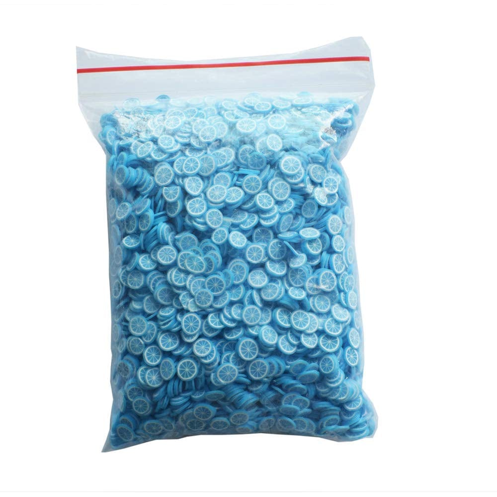 100Gram/Bag Polymer Clay Yellow Green Lemon Fruit Slices 5Mm Diameter DIY Nail Art Decorations Sticker Mixed Tools Supplies Health & Beauty > Personal Care > Cosmetics > Cosmetic Tools > Nail Tools Mezerdoo Blue Lemon-100g