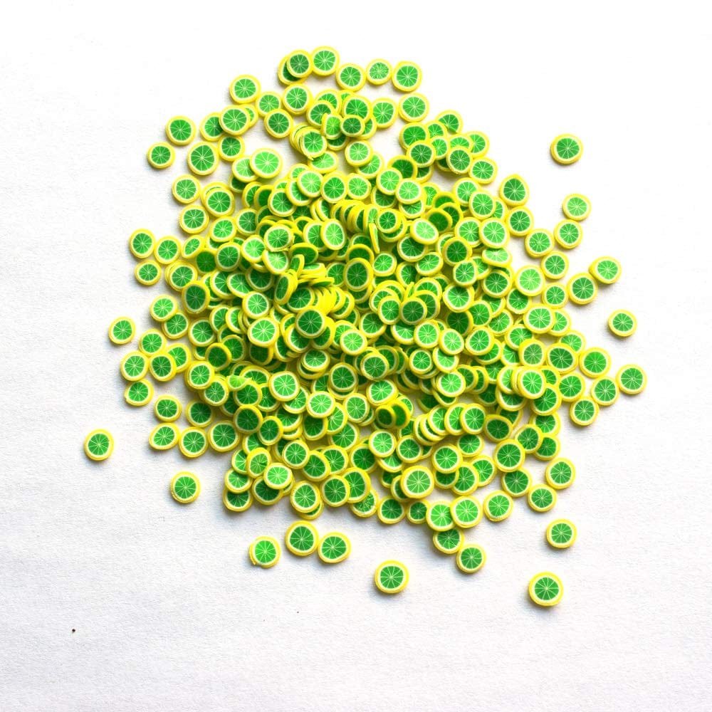 100Gram/Bag Polymer Clay Yellow Green Lemon Fruit Slices 5Mm Diameter DIY Nail Art Decorations Sticker Mixed Tools Supplies Health & Beauty > Personal Care > Cosmetics > Cosmetic Tools > Nail Tools Mezerdoo