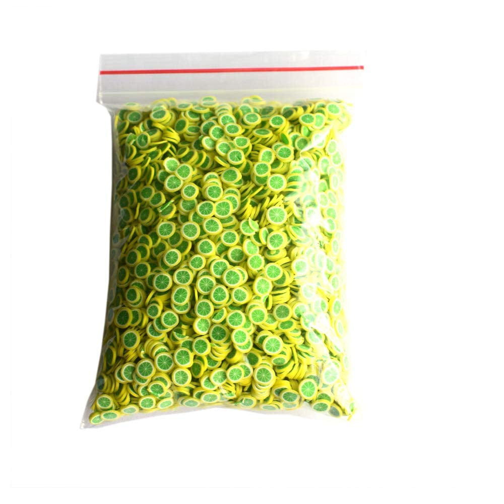 100Gram/Bag Polymer Clay Yellow Green Lemon Fruit Slices 5Mm Diameter DIY Nail Art Decorations Sticker Mixed Tools Supplies Health & Beauty > Personal Care > Cosmetics > Cosmetic Tools > Nail Tools Mezerdoo Yellow green Lemon-100g