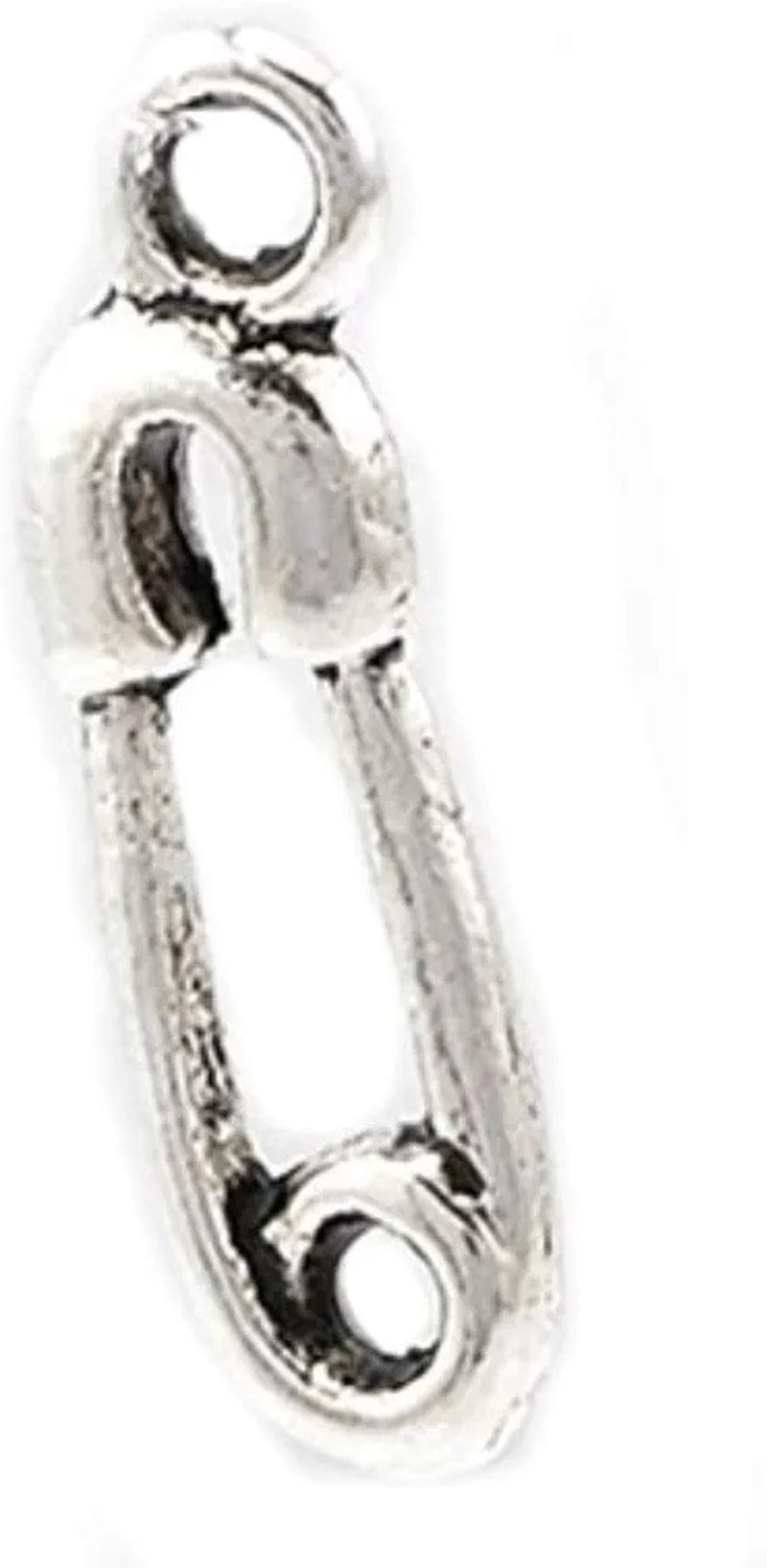 100Pc Antiqued Silver Alloy Angel Wing Charms Pendants 21X8Mm (7/8" X 3/8") 2#. Safety Pin