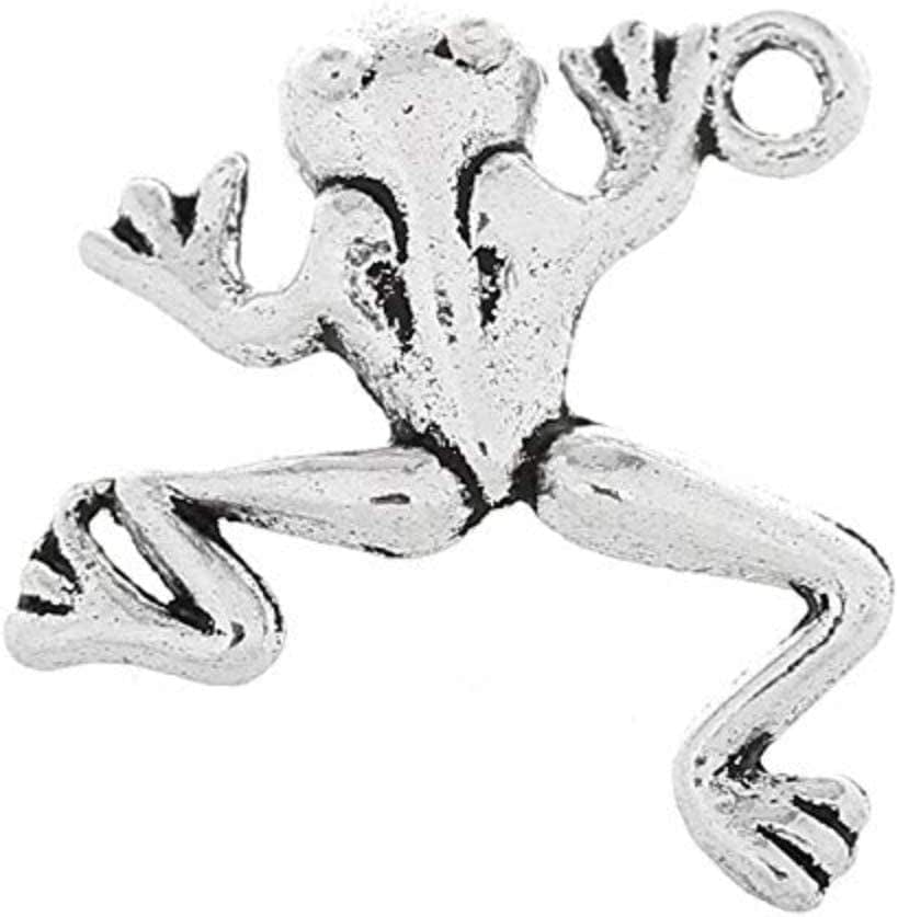 100Pc Antiqued Silver Alloy Angel Wing Charms Pendants 21X8Mm (7/8" X 3/8") 37#. Frog