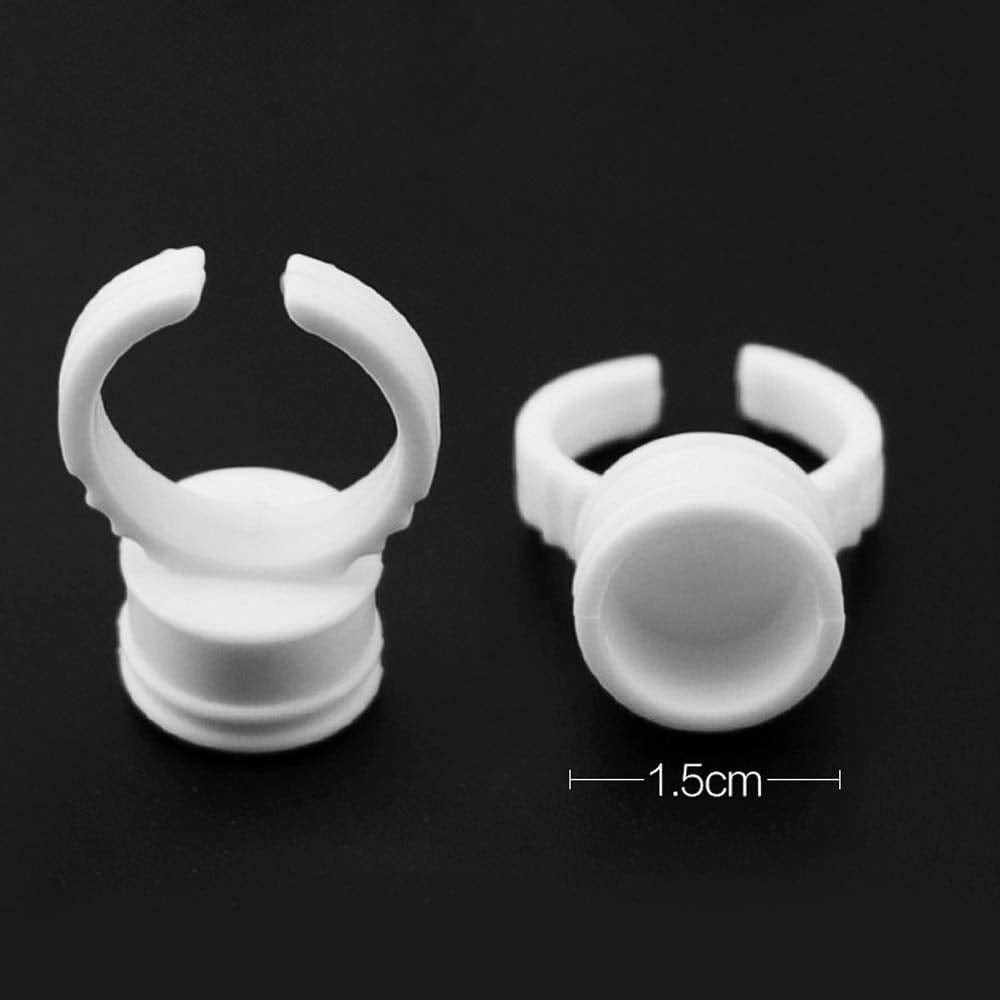 100PCS Disposable Plastic Nail Art Tattoo Glue Pallet Holder Eyelash Extension Rings Adhesive Pigment Holders Ink Cup Rings Makeup Application Tools Health & Beauty > Personal Care > Cosmetics > Cosmetic Tools > Makeup Tools G2PLUS