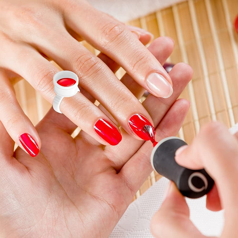 100PCS Disposable Plastic Nail Art Tattoo Glue Pallet Holder Eyelash Extension Rings Adhesive Pigment Holders Ink Cup Rings Makeup Application Tools Health & Beauty > Personal Care > Cosmetics > Cosmetic Tools > Makeup Tools G2PLUS