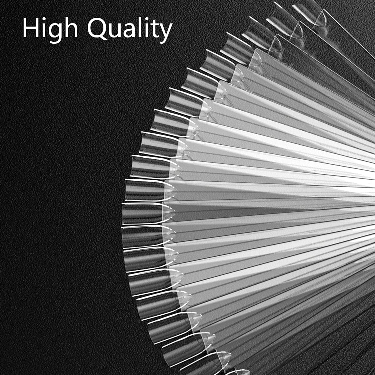 100Pcs Fan-Shaped Nail Swatch Sticks, False Fake Nail Art Tips Sticks Polish Gel Salon Display Practice Tools with Metal Split Ring Holder (Clear) Health & Beauty > Personal Care > Cosmetics > Cosmetic Tools > Nail Tools SUBAY