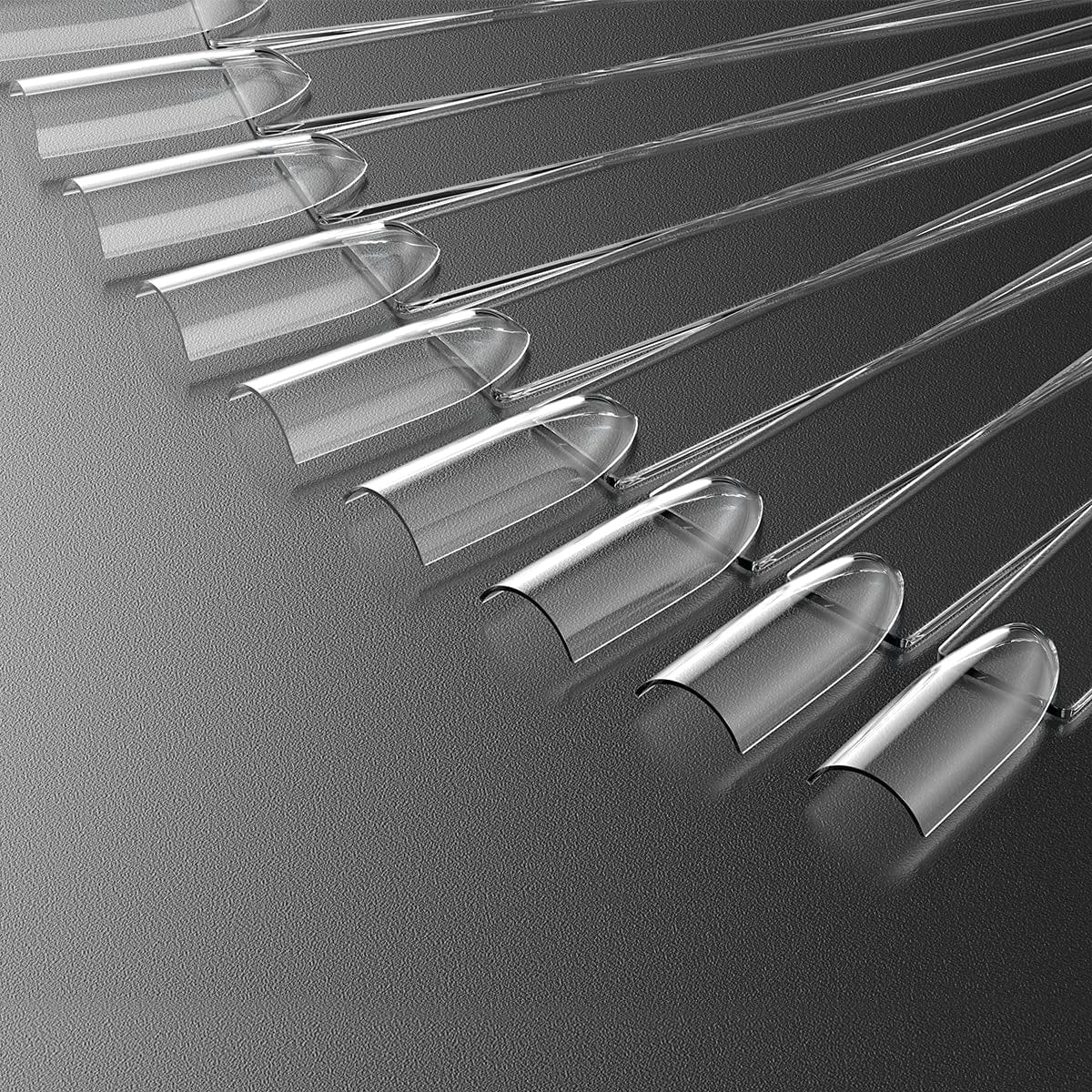 100Pcs Fan-Shaped Nail Swatch Sticks, False Fake Nail Art Tips Sticks Polish Gel Salon Display Practice Tools with Metal Split Ring Holder (Clear) Health & Beauty > Personal Care > Cosmetics > Cosmetic Tools > Nail Tools SUBAY